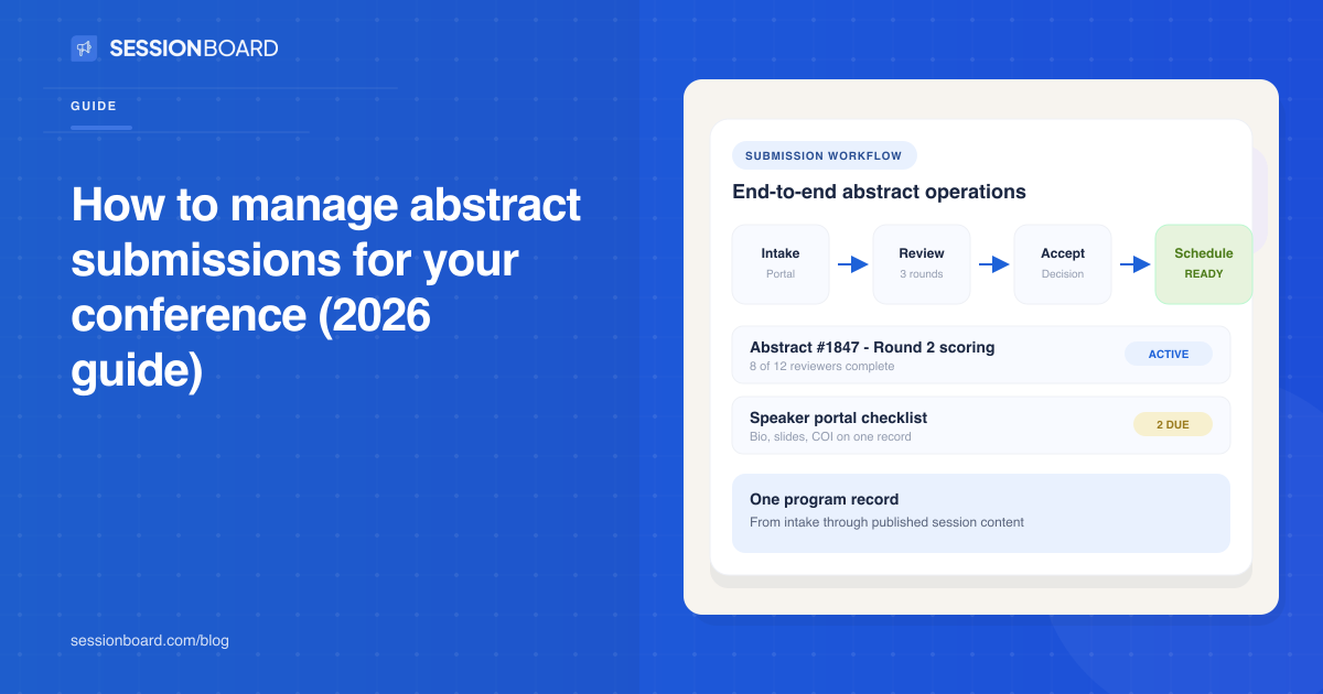How to manage abstract submissions