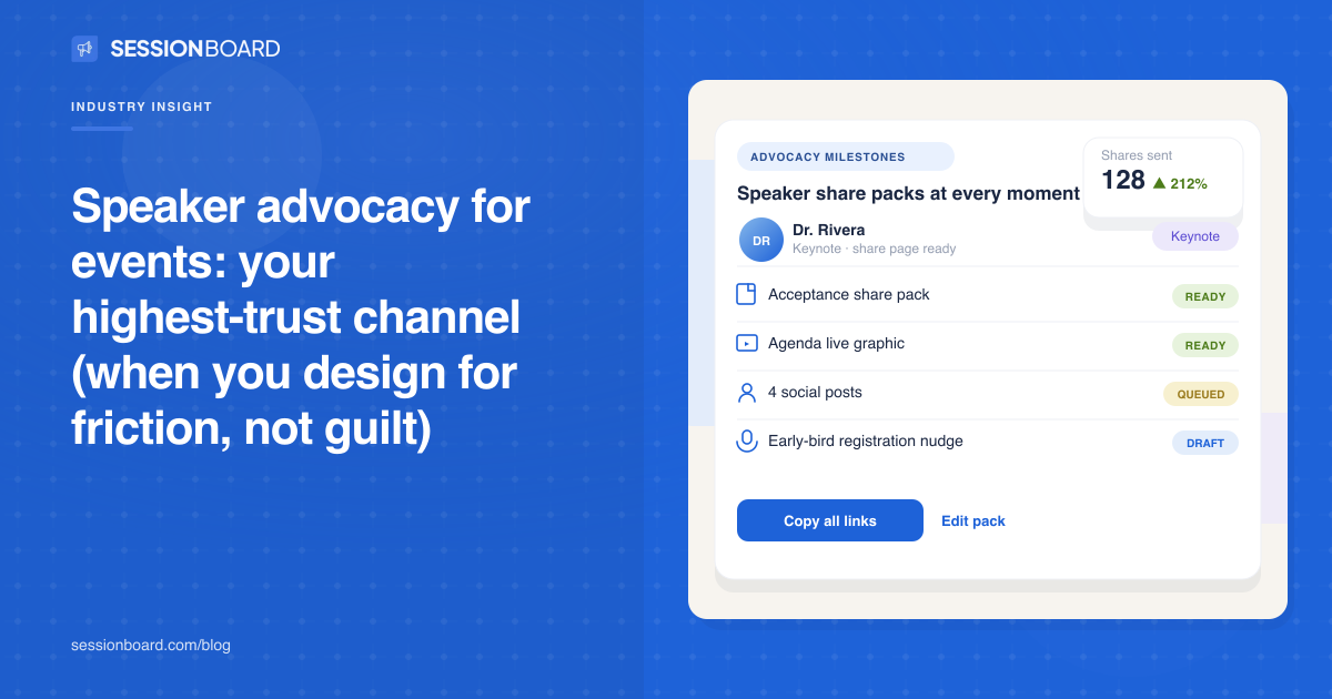 Speaker advocacy for events